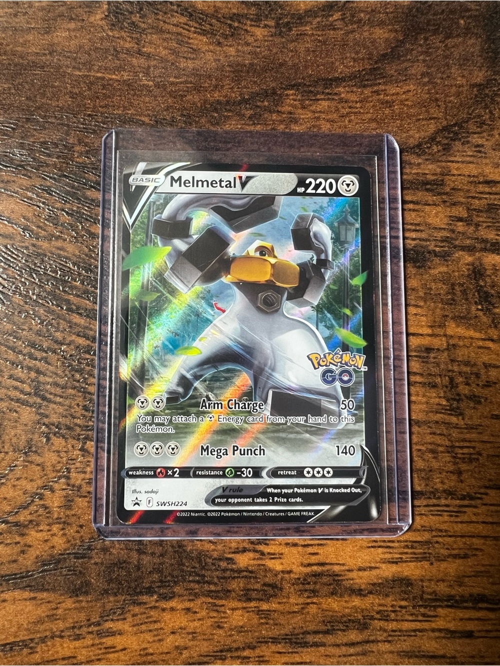 Pokemon Melmetal V Holographic Card - SWSH224 Promo Card